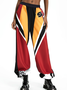 Street Black Color block Bottom Pants