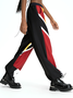Street Black Color block Bottom Pants
