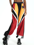 Street Black Color block Bottom Pants