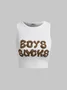 Y2K White Boys Letter Party Top Tank Top & Cami