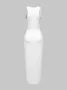 Y2k White Ripped Dress Midi Dress