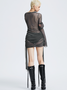 Y2k Gray Mesh Wrinkle Dress Mini Dress