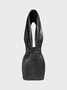Edgy Hoodie Plain Dress