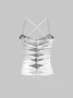 Plain Y2K Spaghetti Tank Top