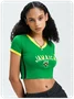 Jamaica Color block Basic Top T-Shirt