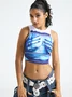 Cyanotype Hand Print Crew Neck Tank Top