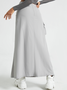 Gorpcore Cargo Pockets Plain Maxi Skirt