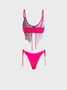 Drawstring Butterfly Bikini Set