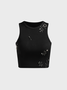 Metal Details Plain Tank Top