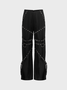 Belt Metal Detail Plain Cargo Pants