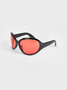 Plastic Oval Frame Plain Sunglasses