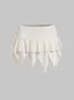 Plain Lace Up Short Skirt