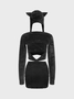 3 Pcs Hooded Plain Tube Top & Bolero & Short Skirt Matching Set