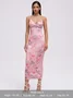 Backless Halter Butterfly Sleeveless Maxi Dress