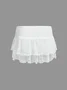 Lace Plain Short Skirt