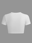 Hotfix Rhinestone Crew Neck Plain Sleeveless T-shirt