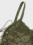 Lace Lace Up Spaghetti Floral Cami