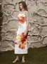 Strapless Floral Sleeveless Maxi Dress