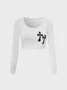 【Final Sale】Y2K White Cross Top T-Shirt