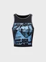 Casual Black Top Tank Top & Cami