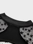 Y2K Black Mesh Star Top T-Shirt