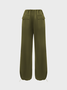 Street Black Cargo Drawstring Bottom Pants