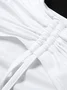 Y2k White Drawstring Double layer Top Women Top