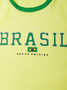 【Final Sale】Jersey Brasil Crew Neck Color Block Short Sleeve T-Shirt