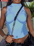Body Print Crew Neck Human Body Tank Top