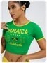 Jersey Jamaica Crew Neck Color Block Short Sleeve T-Shirt