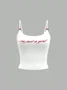 Jersey Spaghetti Text Letters Cami