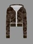 Jersey Camo Coat With Pants Two-Piece Set