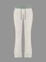 Jersey Color Block Coat With Pants Two-Piece Set