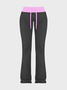 Jersey Color Block Coat With Pants Two-Piece Set