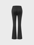 Nylon Plain Flare Pants Pant