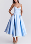 Spaghetti Color Block Sleeveless Maxi Dress