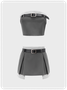 Y2K Basics Gray Color Block Metal Two-Piece Set