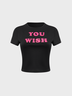 Y2K Black Letter Color Block Top T-Shirt