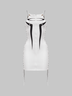Edgy White Letter Cut Out Dress Mini Dress
