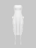 【Final Sale】Y2k Balletcore White Split Dress Midi Dress