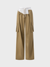 Street Khaki Patchwork Cyberpunk Bottom Pants