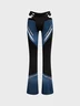 Activewear Street Blue Asymmetrical design Bottom Pants