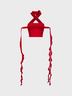 Y2k Red Ruffles 3D rose Top Women Top
