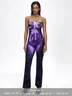 Strapless Body Print Sleeveless Jumpsuit